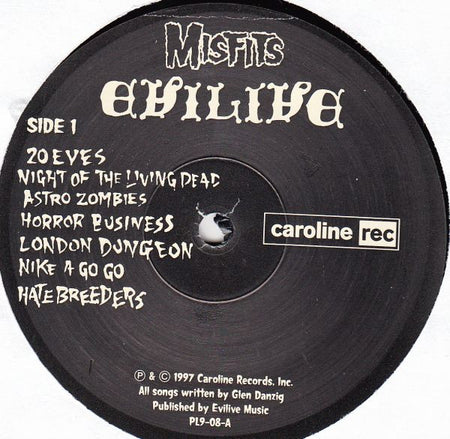 Misfits : Evilive (LP, Album, RP, 180)
