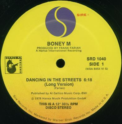 Boney M. : Dancing In The Streets (12", Single)