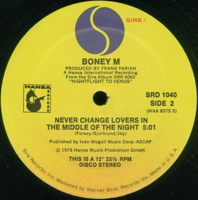 Boney M. : Dancing In The Streets (12", Single)