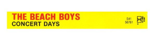 The Beach Boys : Concert Days (Cass, Comp)