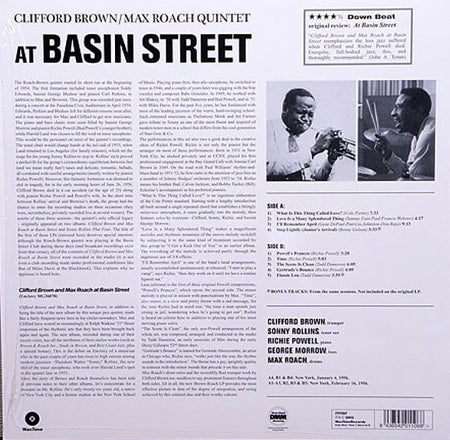 Clifford Brown And Max Roach : At Basin Street (LP, Album, RE, RM, 180)