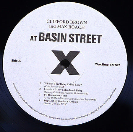 Clifford Brown And Max Roach : At Basin Street (LP, Album, RE, RM, 180)