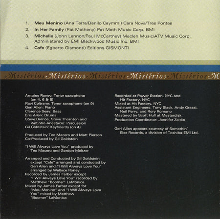 Wallace Roney : Mistérios (CD, Album)