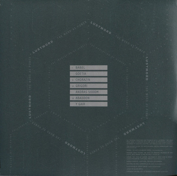 Lustmord : The Word As Power (2xLP, Album, Ltd)