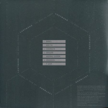Lustmord : The Word As Power (2xLP, Album, Ltd)