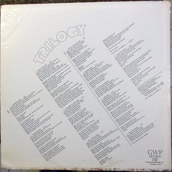 Trilogy (22) : It Starts Again (LP)