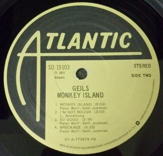 The J. Geils Band : Monkey Island (LP, Album, PR )
