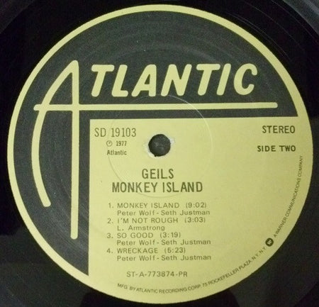 The J. Geils Band : Monkey Island (LP, Album, PR )