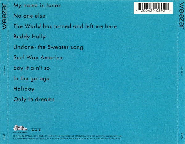 Weezer : Weezer (CD, Album, RP, DAD)