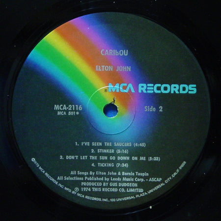 Elton John : Caribou (LP, Album, Glo)
