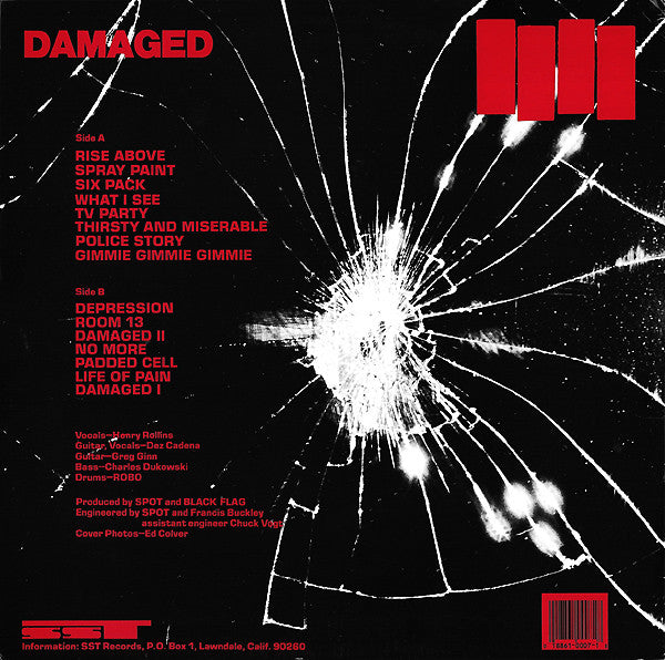 Black Flag : Damaged (LP, Album, RE, RP)