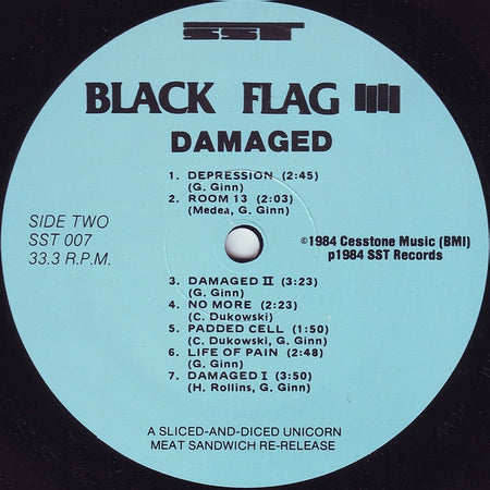 Black Flag : Damaged (LP, Album, RE, RP)