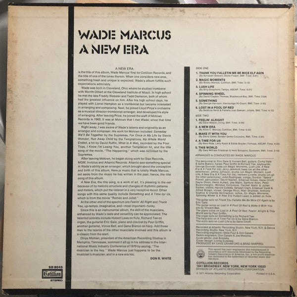Wade Marcus : A New Era (LP, Album, Promo)