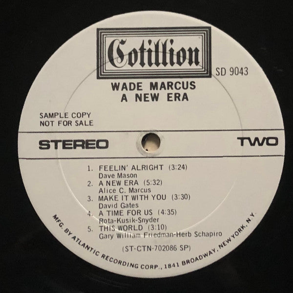 Wade Marcus : A New Era (LP, Album, Promo)