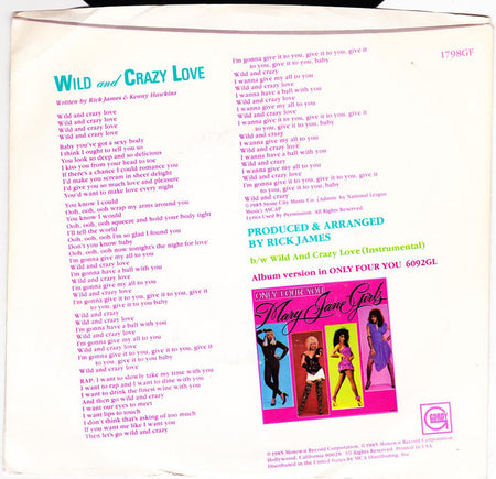 Mary Jane Girls : Wild And Crazy Love (7", Single)