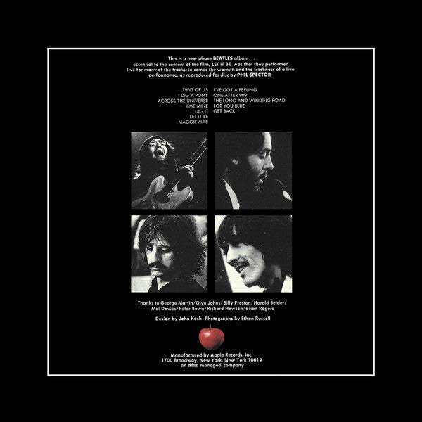 The Beatles : Let It Be (LP, Album, Jac)