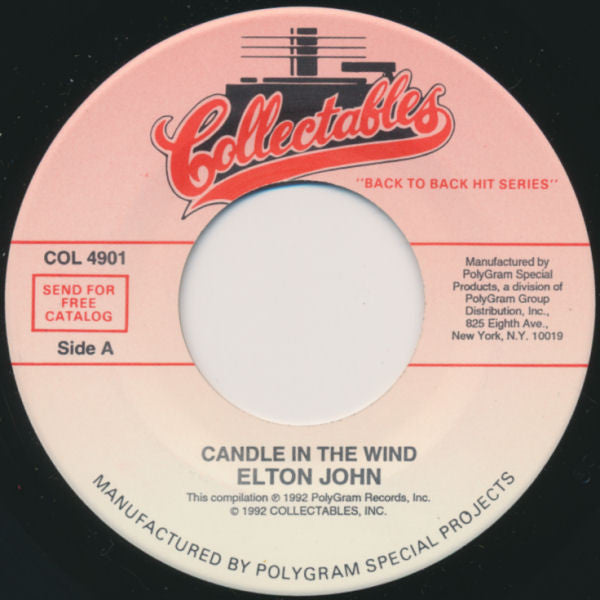 Elton John : Candle In The Wind / Levon (7", Single, RE)