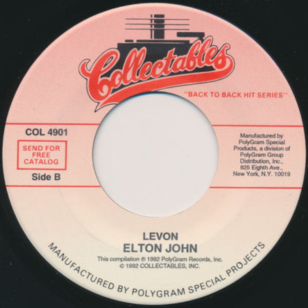 Elton John : Candle In The Wind / Levon (7", Single, RE)