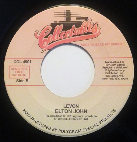Elton John : Candle In The Wind / Levon (7", Single, RE)