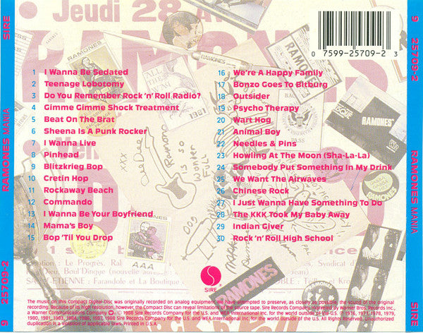 Ramones : Ramones Mania (CD, Comp, RM)