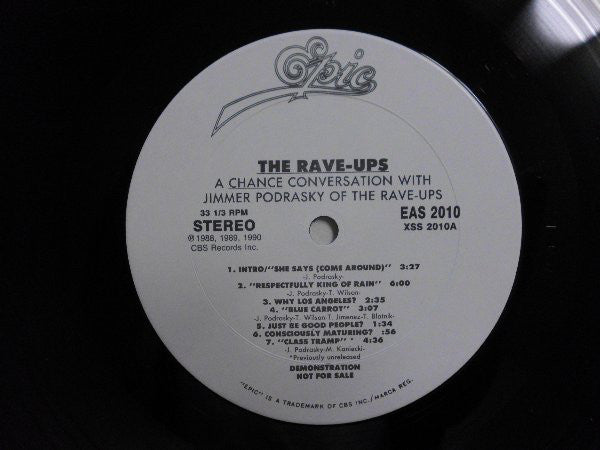 The Rave-Ups : A Chance Conversation With Jimmer Podrasky Of The Rave-Ups (LP, Promo)