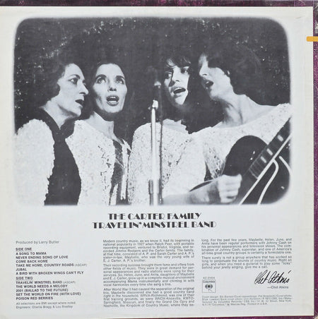 The Carter Family : Travelin' Minstrel Band (LP, Album)