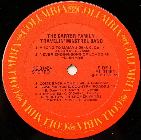 The Carter Family : Travelin' Minstrel Band (LP, Album)