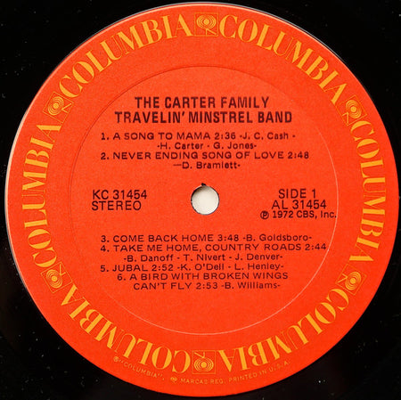 The Carter Family : Travelin' Minstrel Band (LP, Album)