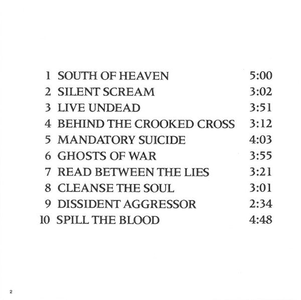 Slayer : South Of Heaven (CD, Album, RE)