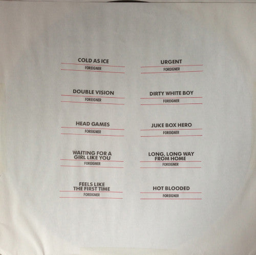 Foreigner : Records (LP, Comp, Club, RP, Gat)