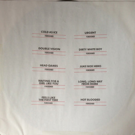 Foreigner : Records (LP, Comp, Club, RP, Gat)