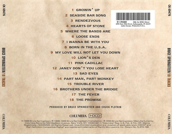 Bruce Springsteen : 18 Tracks (HDCD, Album, Comp, Club)