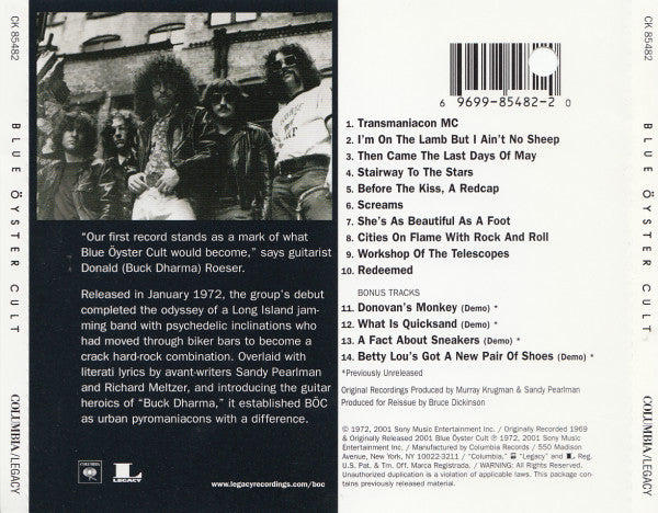 Blue Öyster Cult : Blue Öyster Cult (CD, Album, RE, RM)