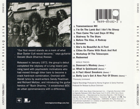 Blue Öyster Cult : Blue Öyster Cult (CD, Album, RE, RM)