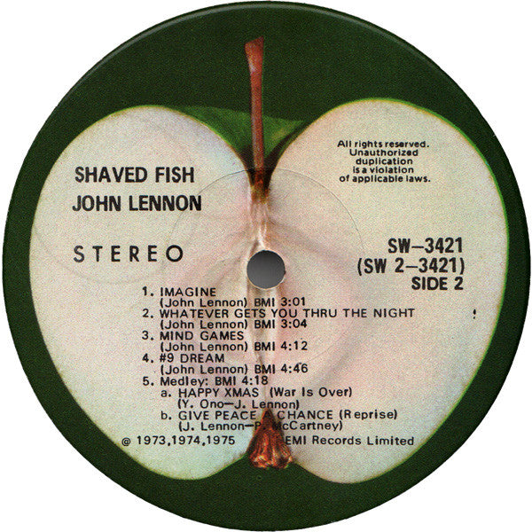 John Lennon, Lennon*, Plastic Ono Band* : Shaved Fish (LP, Comp, Jac)