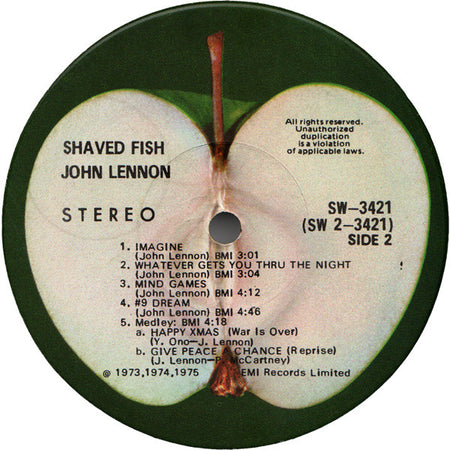 John Lennon, Lennon*, Plastic Ono Band* : Shaved Fish (LP, Comp, Jac)