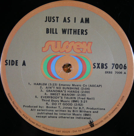 Bill Withers : Just As I Am (LP, Album, ARP)