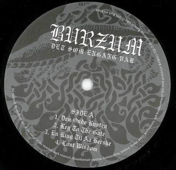 Burzum : Det Som Engang Var (LP, Album, RE)