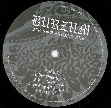 Burzum : Det Som Engang Var (LP, Album, RE)