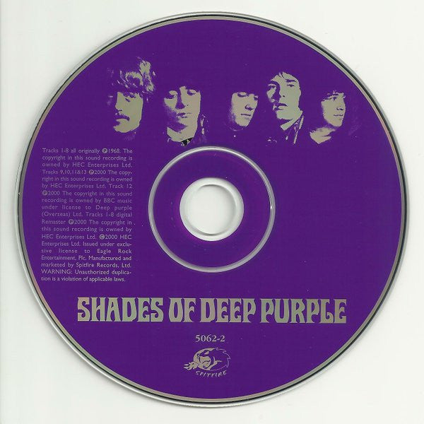 Deep Purple : Shades Of Deep Purple (CD, Album, RE, RM)