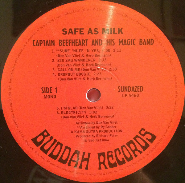 Captain Beefheart And His Magic Band* : Safe As Milk (LP, Album, Mono, RE)