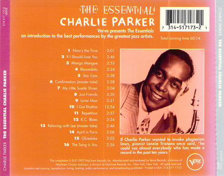 Charlie Parker : The Essential Charlie Parker (CD, Comp, RM)