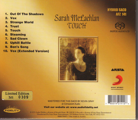 Sarah McLachlan : Touch (SACD, Hybrid, Album, Ltd, Num, RM)