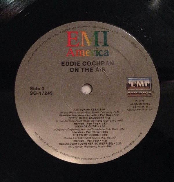 Eddie Cochran : On The Air (LP, Album, RE, RM)