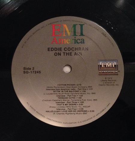 Eddie Cochran : On The Air (LP, Album, RE, RM)