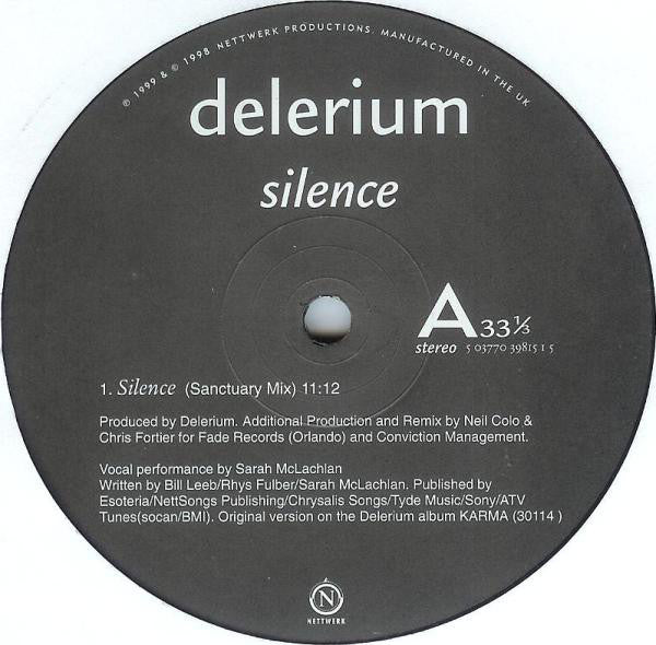 Delerium : Silence (12")