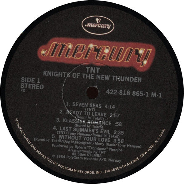 TNT (15) : Knights Of The New Thunder (LP, Album, 72 )
