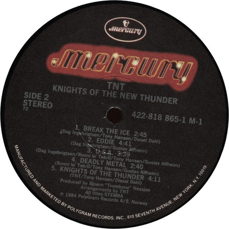 TNT (15) : Knights Of The New Thunder (LP, Album, 72 )