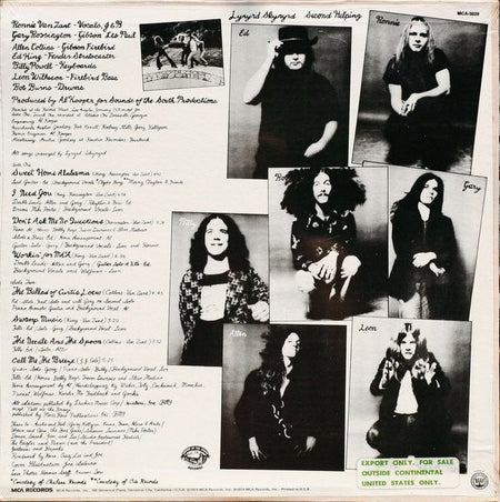 Lynyrd Skynyrd : Second Helping (LP, Album, RE, RP, Pin)