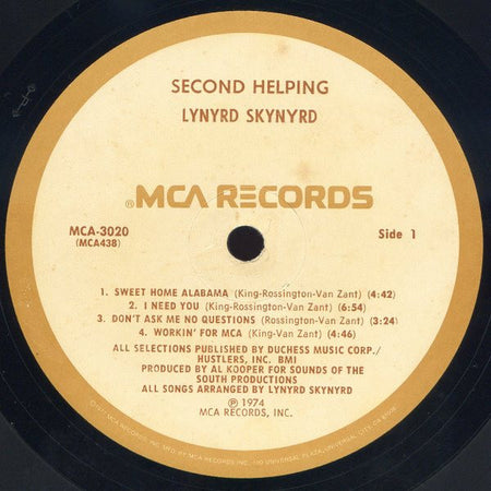 Lynyrd Skynyrd : Second Helping (LP, Album, RE, RP, Pin)